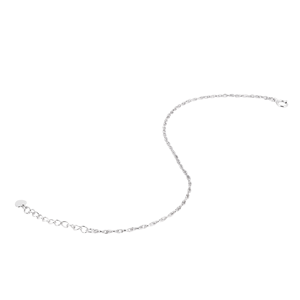 Twisted Rope Gloss White Pt950 Flexible Wristlet With Braided Segments For Weekend Females Light <b>Stack</b> Platinum Wrist Ornament - Product Image 4