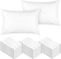 Taies d'oreiller standard, housses d'oreiller en microfibre blanches