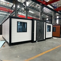 Casa Contenedor Impermeable Expandible de 40 pies con Puerta Antirrobo para Residencia a Largo Plazo, Casa Modular con Instalaciones Eléctricas Ray-Zen