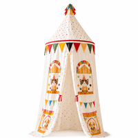 Moustiquaire de lit pour enfants 100% Coton, suspendue au plafond, avec guirlande de fanions imprimés colorés pour chambre d'enfant, 245 cm, portable et pliable