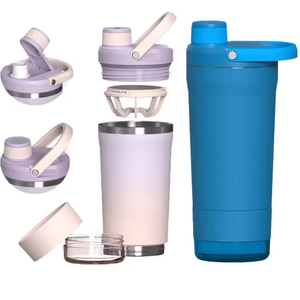 24oz/720ml Stainless Steel Cups with <b>Storage</b> Compartment and Quick Open Lid for Gym and Outdoor Use - Product Image 4