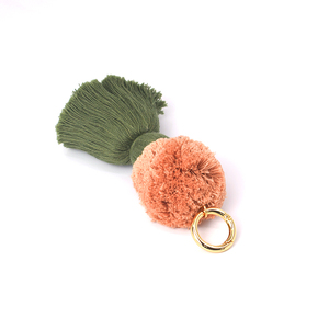 Porte-clés à <span class=keywords><strong>pompon</strong></span> en coton pour sac à main et porte-clés <span class=keywords><strong>pompon</strong></span> coloré à <span class=keywords><strong>deux</strong></span> niveaux pour sac à main - Product Image 4