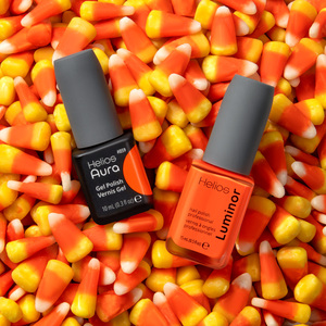 Helios Nail Supplies - Vernis à ongles UV 2 en 1 à séchage rapide, teinte orange intense, OEM ODM, marque privée, fabricant professionnel aux États-Unis - Product Image 4