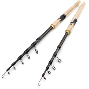 Ultra-corto Ultra-leggero retrattile bocca di cavallo canna di esca con manico in legno popolare canna da pesca per la pesca della spigola europa America - Product Image 5