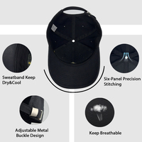 Gorra de Béisbol Personalizada Heycap OEM, Bordado de Alta Calidad, Logotipo 3D, Gorras Ajustadas, 100% Algodón, 6 Paneles, Gorra de Golf con Logotipo Personalizado