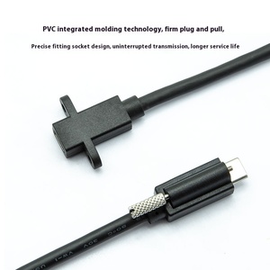 Cavo 3.1 tipo <span class=keywords><strong>C</strong></span> Gen2 maschio a femmina cavo di prolunga USB <span class=keywords><strong>C</strong></span> cavo dati a vite singola intrecciata di bloccaggio schermatura per macchine fotografiche computer - Product Image 4