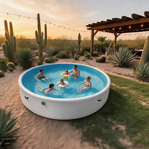 Piscine pliable portable avec des matériaux durables, un design peu encombrant et un plaisir de baignade en plein air pratique - Product Image 1