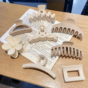 Pince à cheveux en plastique de 13 cm, série Milk Coffee, style simple, pour femmes, usage quotidien, couleur unie, haute qualité - Product Image 5