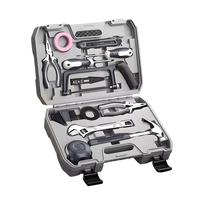 Ensemble d'outils à main polyvalent de 13 pièces, étui rigide, clés en acier au chrome-vanadium, outils de mesure, marteaux, ciseaux, tournevis, pioche