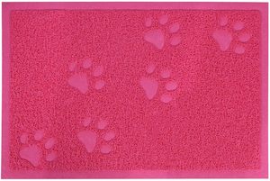 Tapis anti-perforation en PVC pour litière de chat avec empreintes de pattes, tapis confortable en plastique pour animaux de compagnie, tapis de nettoyage pour chat et chien - Product Image 4