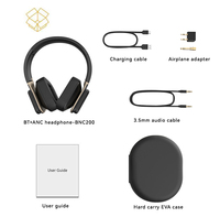 Casque sans fil Bluetooth 5.4 hybride ANC supra-auriculaire à réduction de bruit active, personnalisable ODM/OEM, haut de gamme