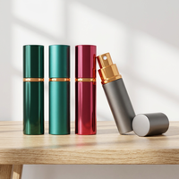 Bouteilles de parfum vides, cylindre personnalisé fantaisie à fond épais bouteilles de parfum vides 10ml Mini bouteille de parfum cosmétique de voyage en verre