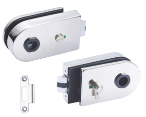 Piastra di alluminio <span class=keywords><strong>ACCA</strong></span> serratura porta a battente vetro a vetro senza cornice serratura porta con maniglia a leva - Product Image 1