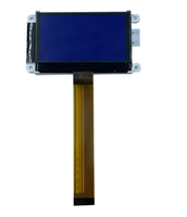 Modul LCD Aikesi Custom 3 Inci 128x64 LED Putih ST7567 COG FPC 30-Pin Panel Grafis Negatif STN Sudut Pandang 12H