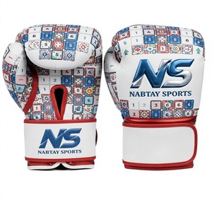 Guantes de Boxeo Personalizados de Cuero Genuino Antideslizantes con Cierre de Cordones para Correa de Muñeca, Opción de Logotipo Personalizado con Impresión en Relieve - Nabtay Sports - Product Image 1