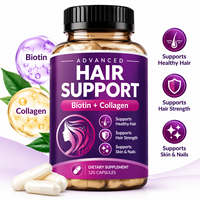 Complément alimentaire pour la croissance des cheveux, biotine 10000 mcg, complexe de collagène, capsules beauté santé, cheveux, peau, ongles, vitamines