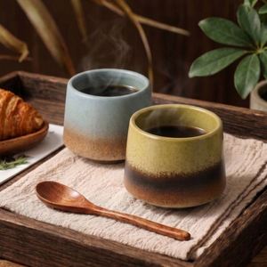 Taza de Agua de Cerámica Esmaltada Estilo Japonés Sin Asa, Taza de Café Latte, Taza para Beber en el Hogar y en Restaurantes, Taza de Té - Product Image 1