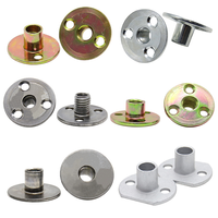 Venta Directa de Fábrica, Tuercas de Seguridad de Tres Orificios Galvanizadas Tipo Cap T de 25 mm de Espesor, Estilo Escalada, para Patas de Muebles y Sofás