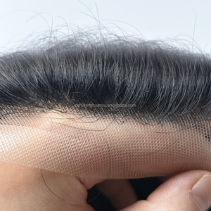 Durable Mono Top Korean Lace Front VER Style Base <span class=keywords><strong>Cabello</strong></span> humano Tupé para hombres Línea de <span class=keywords><strong>cabello</strong></span> natural con entrega rápida - Product Image 4