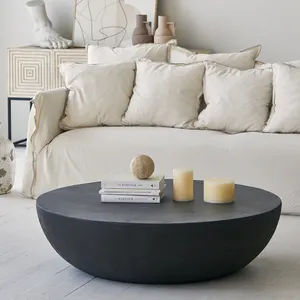 wabi-sabi furniture concrete accent living room mid century furniture round industrial modern coffee table living room table