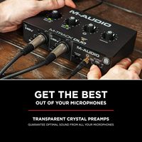 Interfaz de Audio USB Externa M-AUDIO M-Track Duo para Grabación, Streaming y Podcasting, Entradas de Línea XLR Duales, Incluye Software