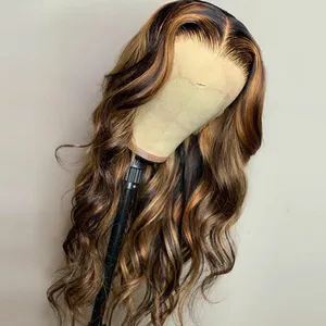 Peruca de cabelo humano transparente, hd 360 renda completa atacado virgin brasileiro natural frontal de renda para mulheres negras