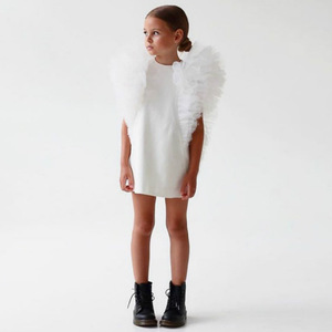Robe en maille noire à volants HP pour enfants, style gothique, robe de performance, tenue de fête d'Halloween pour enfants, vêtements de danse de scène - Product Image 4