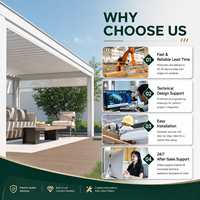 Pergola Bioclimatique en Aluminium 3x3m 3x4m 4x4m 6x4m avec Toit à Lames Motorisé Étanche – Vente Directe Usine OEM pour Jardin