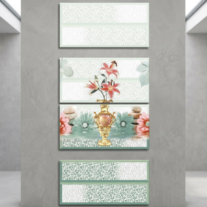 Azulejos de Pared de Cerámica Brillante Vistaar de 300x600 mm, Diseño Floral Brillante de 12x24 Pulgadas para Interiores - Product Image 6