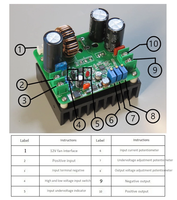 BT900W Module de suralimentation DC-DC 8V-60V à 12V-130V 15A Module d'alimentation élévateur à courant constant régulé Module d'alimentation réglable