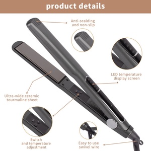 Produit de beauté tendance, lisseur de cheveux en titane nano 2 en 1 à 480 degrés pour un usage domestique et en salon de beauté - Product Image 3