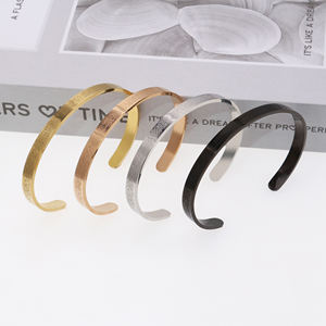 Bracciale in acciaio inossidabile Ayatul Kurs intagliato in oro 18K placcato in oro arabico gioiello impermeabile gratitudine bracciale alla moda polsino - Product Image 6