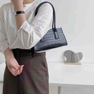 Nueva moda Popular Simple Color sólido compras diarias viaje clásico señoras cocodrilo Pu bolsos de cuero bolso de mano - Product Image 2