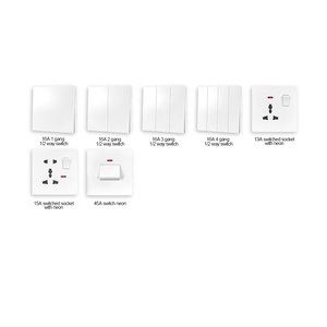 VBQN universel PC 13A <span class=keywords><strong>220V</strong></span> panneau brossé traditionnel blanc mur maison néon interrupteurs d'alimentation <span class=keywords><strong>prise</strong></span> de courant <span class=keywords><strong>avec</strong></span> <span class=keywords><strong>interrupteur</strong></span> - Product Image 6