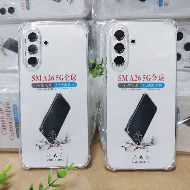 1.5 MM Shockproof TPU Clear Mobile Cell Phone Back Cover Case for Samsung Galaxy S26 Ultra S24 FE S25 A06 A16 A37 A57 5G A17 A07
