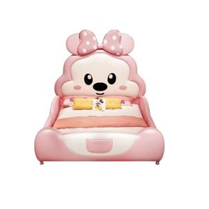 Cama Infantil con Temática de <span class=keywords><strong>Minnie</strong></span> <span class=keywords><strong>Mouse</strong></span> de JINS, Cama Tapizada Rosa de Dibujos Animados para Dormitorio de Niñas - Product Image 3