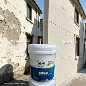 Revêtement granité mat en <span class=keywords><strong>sable</strong></span> acrylique couleur naturelle, haute résistance aux UV et anti-décoloration, pour application par pulvérisation, idéal pour villas en climat chaud et désertique - Product Image 1