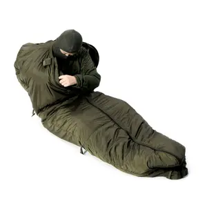FModular sistem tidur lapisan sedang Cuaca hangat atau dingin dengan selimut Kemah bulu domba kantong tidur Liner