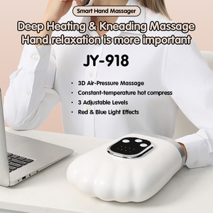 Hand Massager Cordless With Heat and Air Compression Red Blue Light for Arthritis Carpal Tunnel Relief Gifts JY-918 Hand <b>Massage</b> - Product Image 2