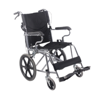 Kursi Roda Manual Lipat Portabel Berkualitas Tinggi Bersertifikasi CE Tahan Lama Ringan Tahan Air untuk Pasien Disabilitas