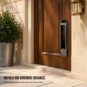 Serrure de porte intelligente en aluminium T12 avec reconnaissance faciale, visiophone, clavier numérique, WiFi - Product Image 5