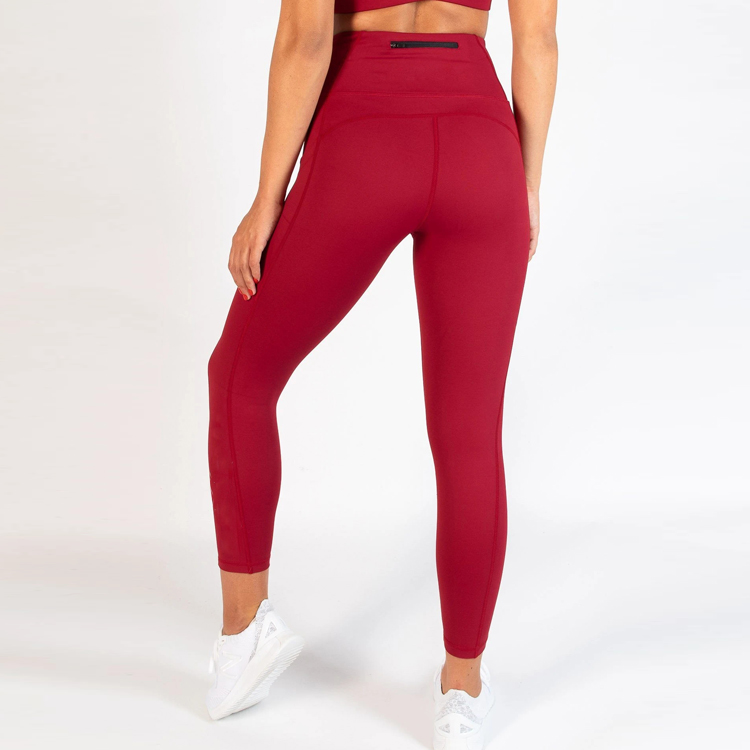 Contrast High Waist Tight Breathable Quick Dry Full Length Print Yoga Pants with Drawstring Closure Spandex/Polyester Material