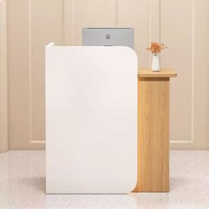 Mostrador de Recepción Moderno, Mostrador de Caja, Mesa de Recepción de Madera para Tienda, Mostrador de Pago para Tienda de Conveniencia u Oficina - Product Image 1