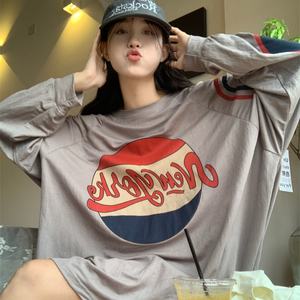 Camiseta Holgada de Manga Larga sin Cuello para Mujer, Estilo Harajuku, Moda Urbana, Verano, Personalizable, Envío Rápido - Product Image 4