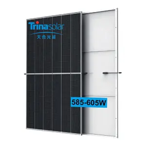 Güneş enerjisi üretimi için Trina toptan Monocrystalline TSM-DE20 600W 590W-610W GÜNEŞ PANELI