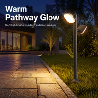 Lampadaire architectural LED à double tête 20W IP65 étanche en aluminium pour aménagement extérieur, cour, complexe hôtelier, allée