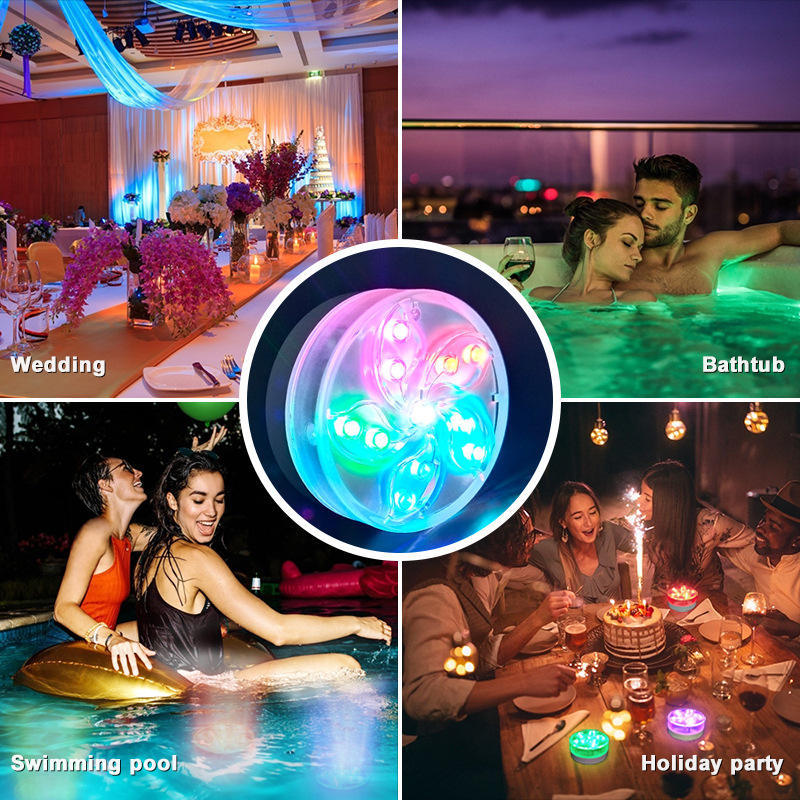 Auto Control Pool Accessories Floating Swimming Pool Lights RGB Led Waterproof Luminous Led Lights