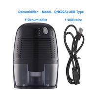 Déshumidificateur USB fabricant 500ml sécheur d'air électrique portable humide, moule, absorbeur d'humidité maison Mini déshumidificateur Peltier