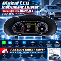 Kompatibel dengan Audi A3 S3 8V LCD Digital Dashboard Wireless CarPlay Android Auto HUD Display Modul Aktivasi Kustomisasi