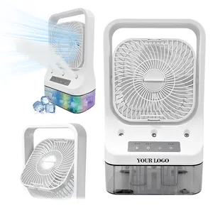 oscillating rechargeable tower water spray cooling fan stand portable air conditioner mist fan desktop mini air cooler fan